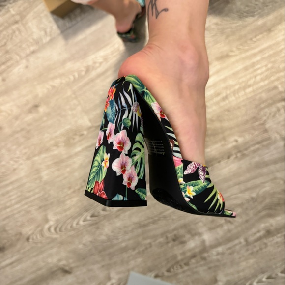 🌺Torgeis Paradise Tropical Mules Block High Heel - Picture 13 of 13